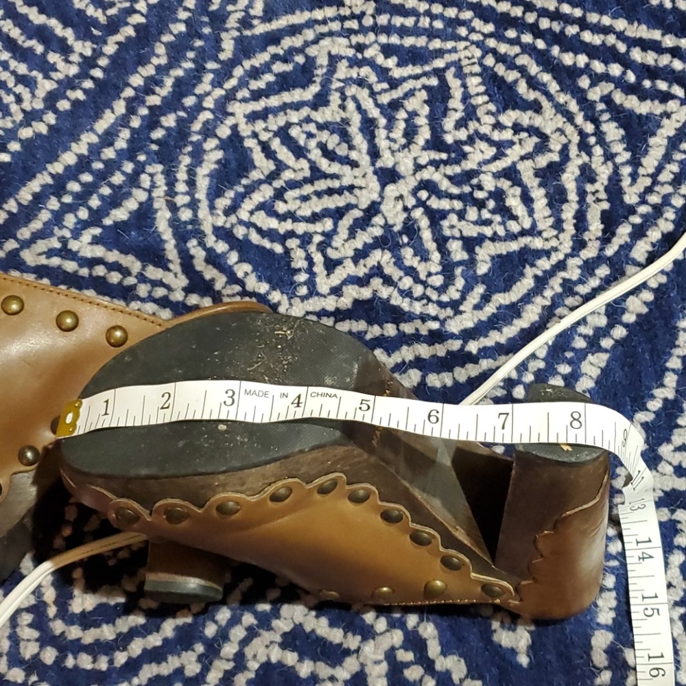 Stuart Weitzman Sequoia Brown Platform Mules 8 - image 8